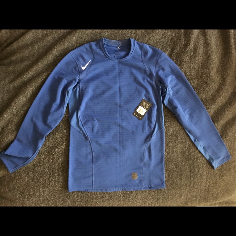 Nike pro long sleeve shirt. Blue - men’s M